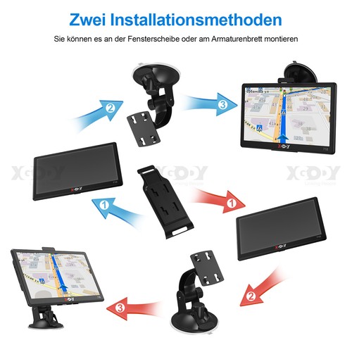 7 Zoll Auto GPS Navi Navigationsgerät Kostenlose Lebenslange Karten Update XGODY - Bild 12 von 14