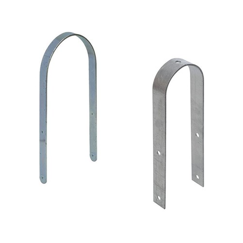 Staffa U tonda per fissaggio palo pali tondi travi diametro Ø trave 100 mm 520sp - Foto 1 di 2