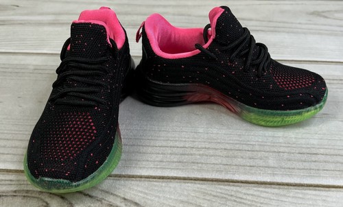 Geers by Dream Seek Girls Black Pink Speckle Athletic Mesh Shoes Toddler Kids 10 - Picture 9 of 12