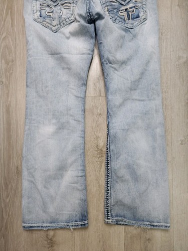 Jean homme Rock Revival Canis bootcut bleu denim 34x30 boucle - Photo 7 sur 16