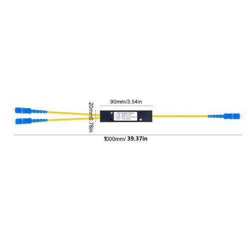 1X2 1 To 2 Fiber Optical Splitter Coupler Cable SC UPC FBT Signalmode Coupling - Afbeelding 5 van 17