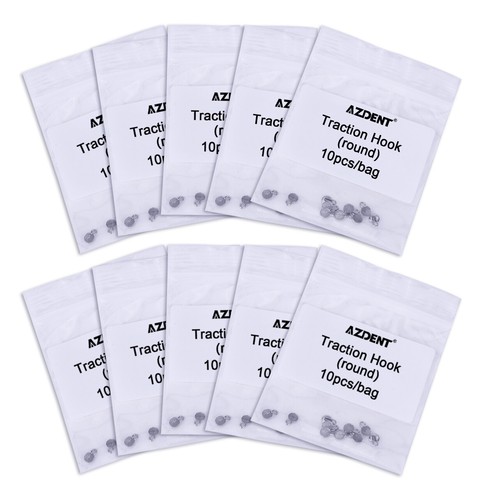 AZDENT Dental Orthodontic Lingual Buttons Bondable Round /Rectangular Mesh Base - Picture 37 of 59