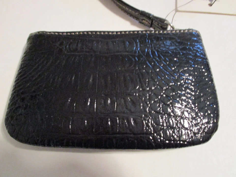 Cartera Muñequera Nine West Negra Imitación Caimán - Nueva con Etiquetas Foto 3 de 4