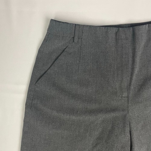 Vince Camuto Women Gray High Rise Side Zip Straight Leg Capri Pants Size 8 - Picture 3 of 11