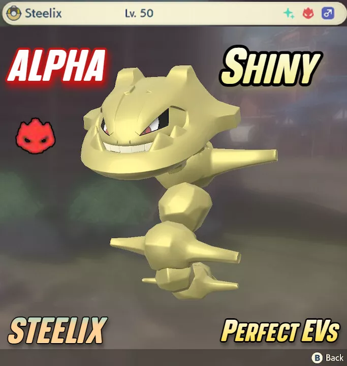 Shiny/non-shiny Onix/steelix Alpha 6IV/EV Legends Arceus 