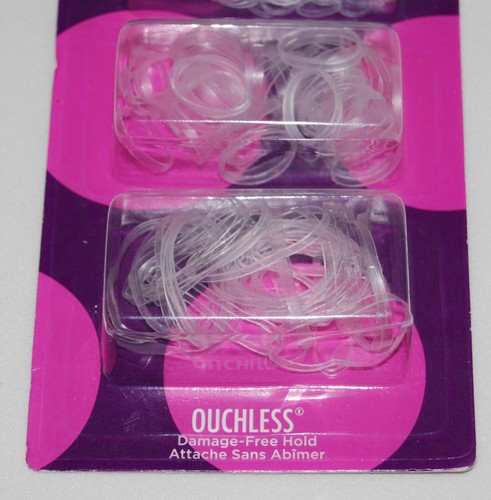 New Goody Pack of 250 Clear Ouchless Damage-Free Elastics in 3 Sizes - Picture 5 of 7