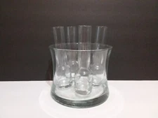 4 Vodka Tequila Shot Glasses w/Ice Bucket Chiller - Tasting Set BAR PUB A4