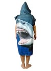 Sea Shark Adult Kid Hooded Towel Poncho Swim Surf Club Beach Changing Robe Gift