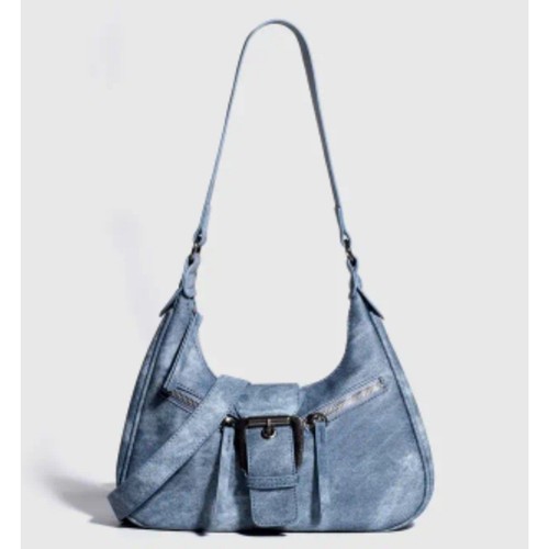 Women's Steampunk Shoulder Bag Y2K Hobo Retro Stylish Denim Pattern Spacious