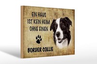 Holzschild Spruch 20X30Cm Border Collie Hund Geschenk Deko Schild Wooden Sign