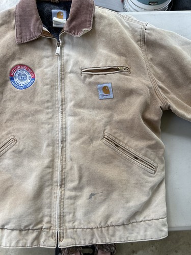 Carhartt J01 BRN Sun Faded Vintage Detroit Giacca Cappotto Made in USA Street/Workwear - Foto 6 di 24