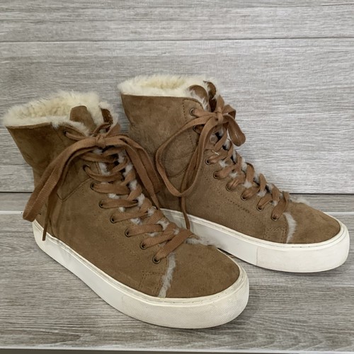 UGG Beven Trainers Womens 8 Chestnut Lace Up Athletic High Top Ankle Brown