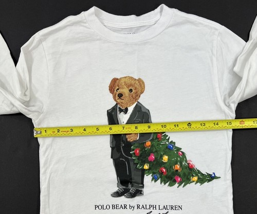 Polo Ralph Lauren camicia giovane taglia piccola 8 smoking polo orsetto vacanze Natale - Foto 7 di 11
