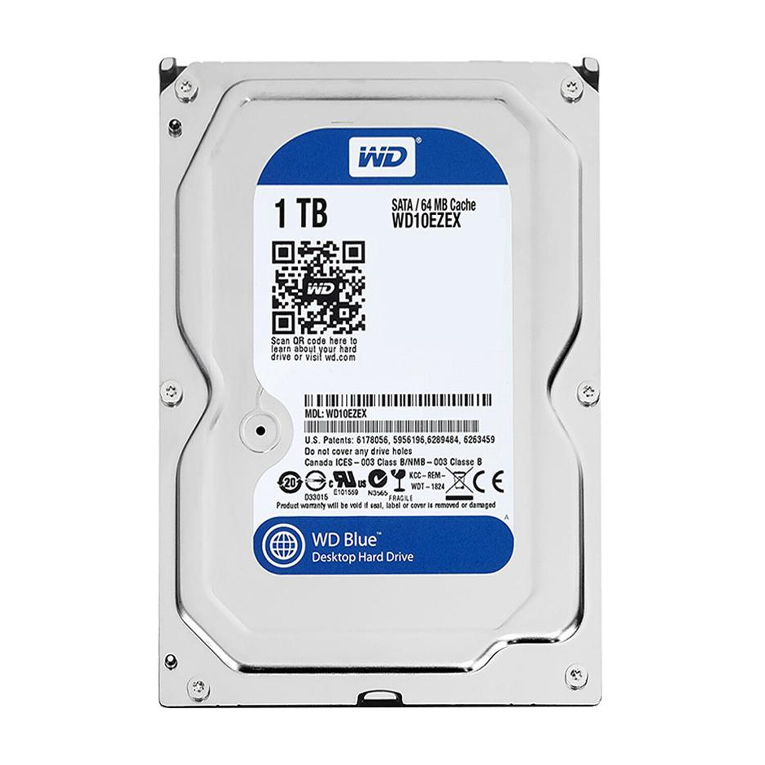 Жесткий диск Festplatte WD BLUE 1 ТБ 3,5 7200 U/мин 64 МБ кэш-памяти SATA III для настольных ПК