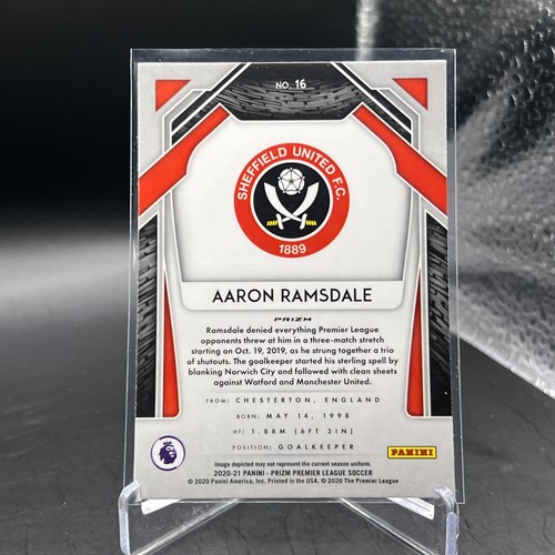 2020-21 Aaron Ramsdale Panini Prizm Arsenal Premier League #16 - Imagen 2 de 2