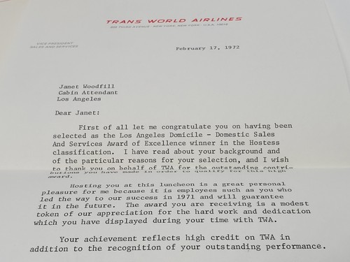 TWA 1972 Vintage Award of Excellence Heft, mit Brief, 747, Speisekarte, Hostess - Bild 22 von 24