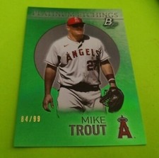 2021 Bowman Platinum Mike Trout Platinum Etchings GREEN #PET-4 MINT (84/99) SSP