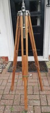 TEAK  WOODEN TRIPOD STANDS FOR STRAND THEATRE LIGHTS: PATT 23, 23N, 123, 223 ETC
