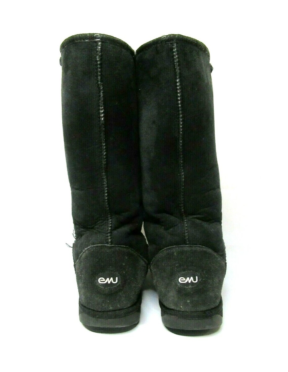 EMU Australia Womens Sz 8 B US Stinger Hi Boot Black Suede EMU Australia Womens Sz 8 B US Stinger Hi Boot Black Suede