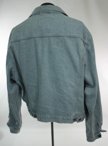 Union Bay Trucker Jacke Herren Large Blau Denim Jeans Distressed Baumwolle - Bild 4 von 12