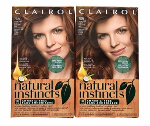 2 Boxes Clairol Natural Instincts Hair Color 7gr Light Golden Red