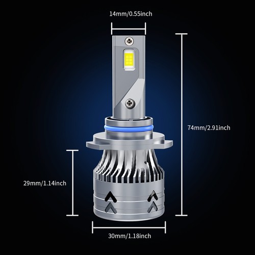 9005 HB3 LED Headlight Bulbs KIT 12000K High Beam Super Bright White 360000LM - Picture 8 of 12