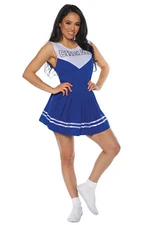 Cheerleader Cheer Adult Costume (Blue)