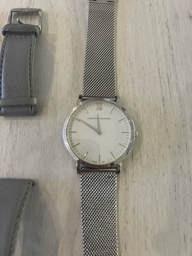 Larsson & Jennings stainless steel 40mm watch + leather straps - Picture 2 of 7