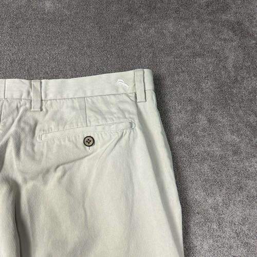 Tommy Bahama Pants Mens 36x30 Beige Chino Straight Leg Silk Blend - Picture 6 of 10