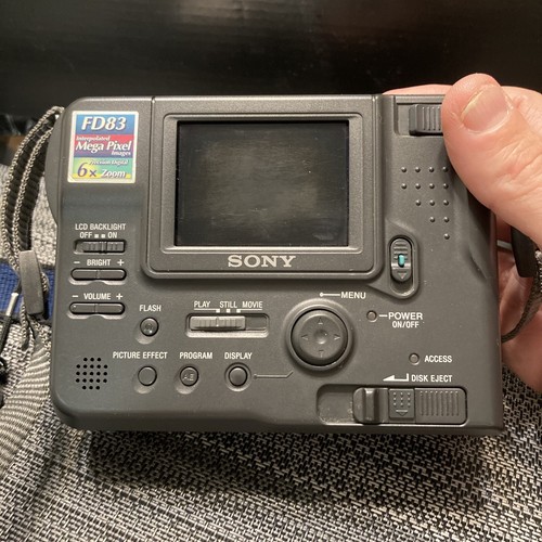 Vtg Sony Mavica MVC-FD83 Mega Pixel Floppy Disc Camera With Battery TESTED READ! - Picture 8 of 17
