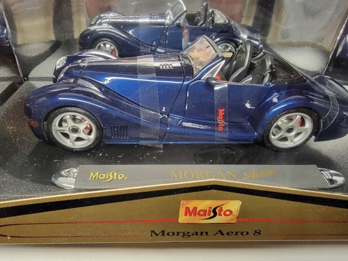 Maisto Premiere ed, 1:18 Diecast Morgan Aero 8, Dark Blue. unopened box, mint - Picture 2 of 2