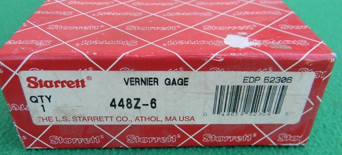 NOS Vintage Starrett 448 448Z-6 Vernier Depth Gage Mint In Box - Picture 3 of 3
