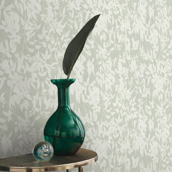 Vliestapete Blattmuster Floral Putzoptik Shabby GrüN Creme 10435-07 (3,71€/1Qm)-image