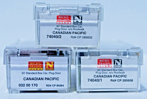 CP. N Scale. 3 x Box Cars SPD. Micro-Trains. Rd #'s 80264, 285608, 285602 As New - Picture 4 of 4