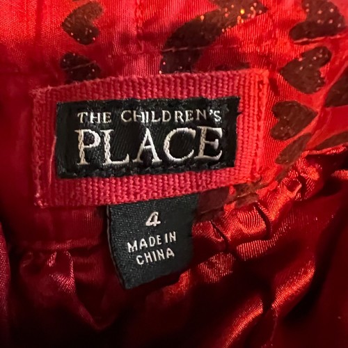 The Childrens Place Skater Skirt Girls Size 4 Red Glitter Pleated Holiday - Picture 8 of 11