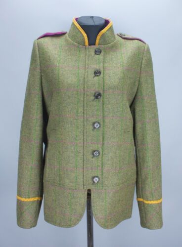 Timothy Foxx Womens Green Tweed Jacket Check & Herringbone Blazer UK Size 12 - Picture 2 of 24