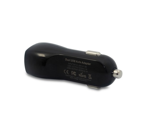 TechMatte Dual-Port High-Speed 2.1A USB Auto Ladegerät Auto Adapter (1er Pack, schwarz) - Bild 4 von 4