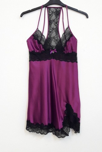 LADIES EX CHAIN STORE SATIN CHEMISE SLIP NIGHT DRESS UK SIZES 8-26 - Picture 11 of 14