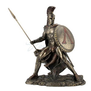 Estatuas de resina griego Leonidas, rey guerrero, Bronceado escultórica estatua 10.25 X X Estatuas de resina griego Leonidas, rey guerrero, Bronceado escultórica estatua 10.25 X X