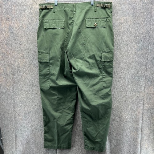 Vintage Camco Pants Mens 36-39 Green Olive Cargo Pockets Ripstop USA Combat 80s - Picture 2 of 12