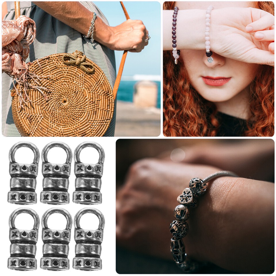 100 PCS Cord Caps for Jewelry Making Crimp End with Loop Clasps eBay