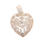 Designer Sterling Silver Openwork Cut-Out Heart Pendant 6.48g 1.5" — photo 1