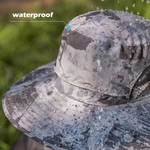 Sombrero de sol de ala ancha con 2 ventiladores solares, sombrero de pesca para hombre, ventilador con energía solar Fishi - Imagen 3 de 64
