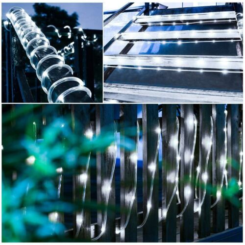 Solar 100Led Tube Rope Fairy String Strip Lights Waterproof Outdoor Garden Xmas - Picture 6 of 32