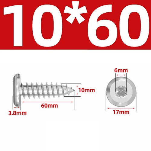 304 Hexagon Socket Self-Tapping Cylindrical Head Screws Flat Head Screws M2 M10 - Picture 93 of 97