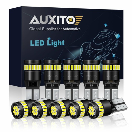 AUXITO 10x T10 194 2825 LED Light Bulb 168 White Super Bright Canbus Error Free - Picture 2 of 8