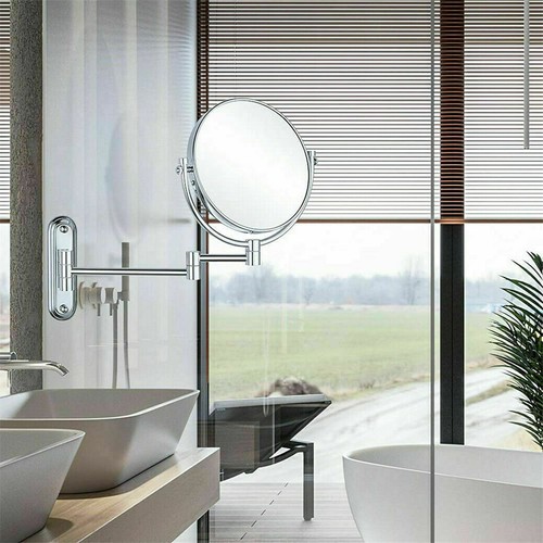 2 Double-Side Swivel Beauty Makeup Mirror 10X Magnification Wall-Mount Mirrors - Picture 7 of 12