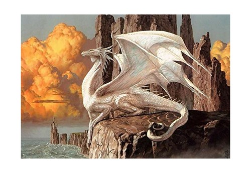 Kinder Zum Selbermachen Drachen Malset 16" x 20" Nummeriert Leinwand Pinsel Acrylfarben - Bild 1 von 6