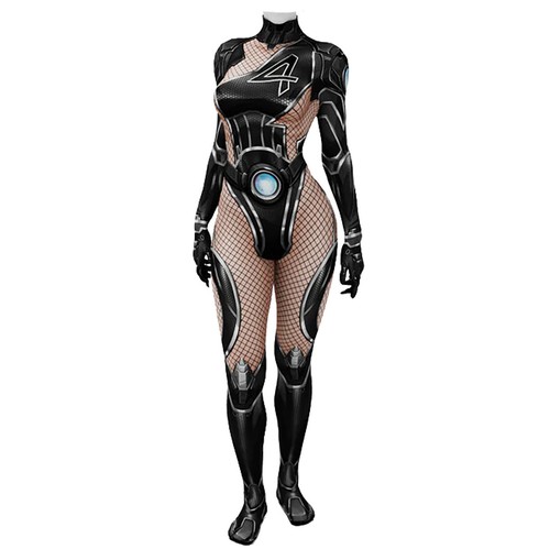 The Fantastic Four Invisible Woman 006 Jumpsuits Superhero Adult Kids Bodysuits - Picture 4 of 12