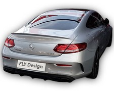 Heckspoiler für Mercedes Benz C Coupé  Spoiler Schwarz Glanz mit Gutachten